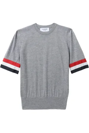 Thom Browne RWB stripe crew-neck merino top
