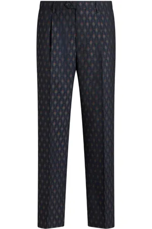 Etro Mid-rise jacquard tailored trousers