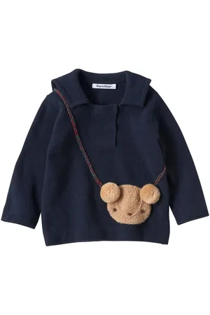 Familiar Bear-motif wool top