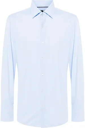 HUGO BOSS Spread-collar jersey shirt