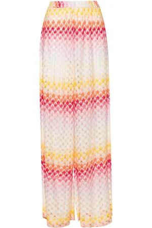 Missoni Seashell-knit wide-leg trousers