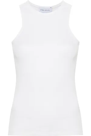 Ioana Ciolacu Dove ribbed tank top