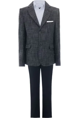 M. Moustache Dallas checked suit