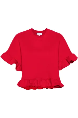 Ioana Ciolacu Peony ruffled jersey top