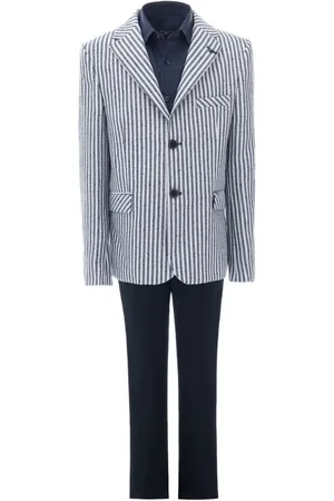 M. Moustache Brooks striped suit