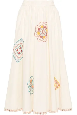 ZIMMERMANN Ottie cotton midi skirt