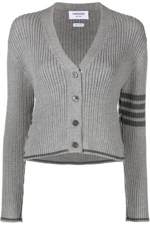 Thom Browne Cropped cable-knit cardigan