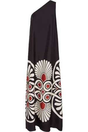 La DoubleJ Roy geometric-print silk dress
