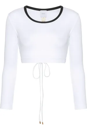Patou Fine-ribbed cropped top