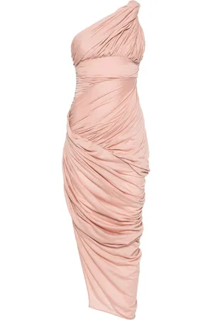Rick Owens One-shoulder draped midi dress