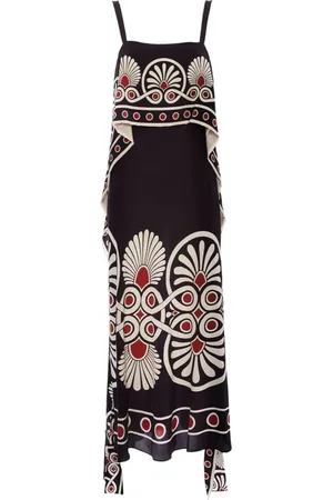 La DoubleJ Slip-Around geometric-print dress