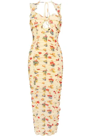 De La Vali Pampapato floral-print midi dress