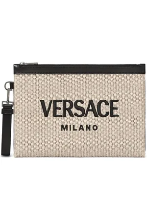 VERSACE Milano raffia clutch bag