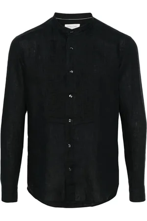 Tintoria Mattei Pintuck-detail linen shirt