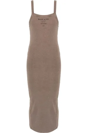 ROTATE Logo-print maxi dress