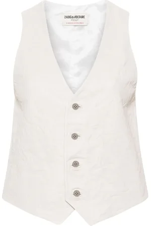 Zadig & Voltaire Emilie crinkled leather waistcoat