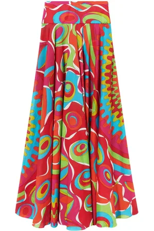 Puccini Bersaglio-print cotton maxi skirt
