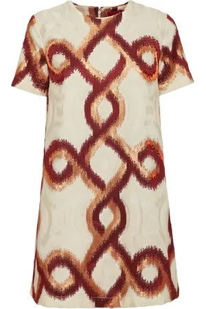 La DoubleJ Mini Swing geometric-print short-sleeve dress