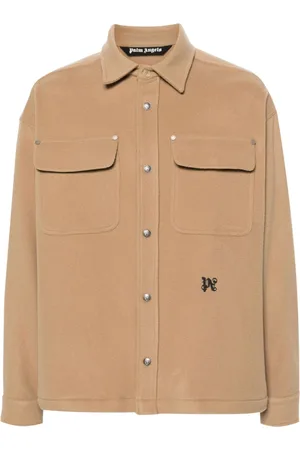 Palm Angels Logo-embroidered shirt jacket