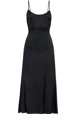 The Attico Logo-jacquard satin midi dress