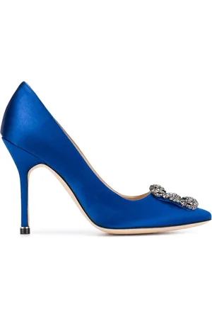 Manolo Blahnik Hangisi 105mm jewel-buckle pumps