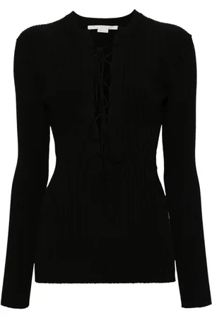 Stella McCartney Lace-up ribbed jumper