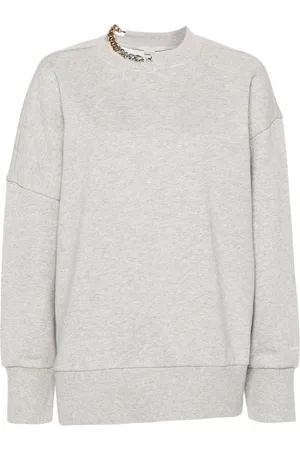 Stella McCartney Chain-link-detailing m??lange sweatshirt