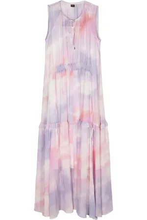 HUGO BOSS Delong abstract-print midi dress