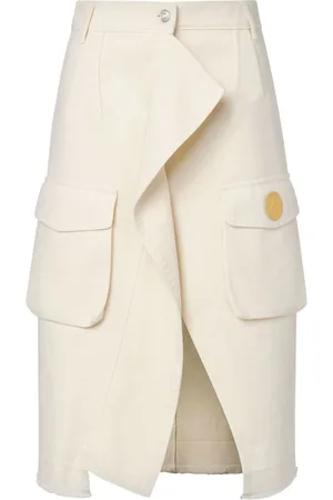 Moschino Asymmetric cargo denim skirt