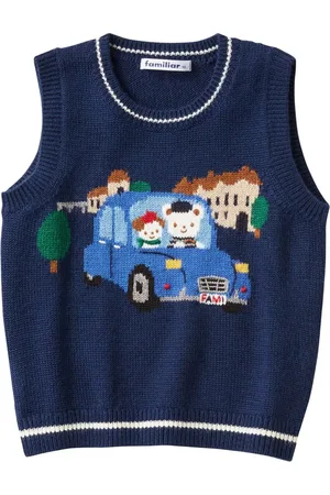 Familiar Embroidered-motif knit vest