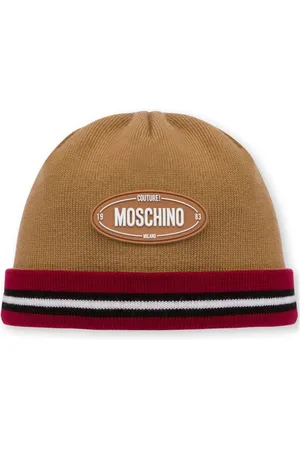 Moschino Logo-appliqu?? virgin wool beanie
