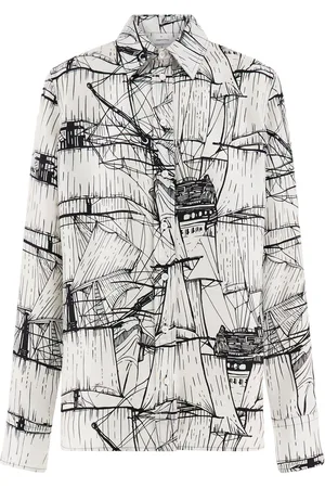 Salvatore Ferragamo Graphic-print silk shirt