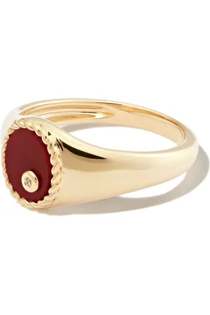 YVONNE LÉON 9kt yellow agate signet ring