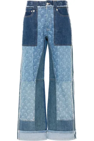 Marine Serre Patchwork straight-leg jeans