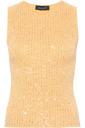 Fabiana Filippi Sequin-embellished tank top