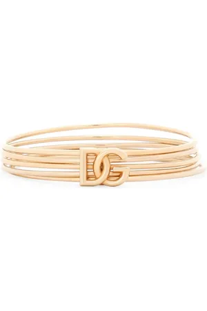 Dolce & Gabbana DG logo-charm multi-hoop bangle