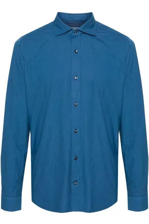 Tintoria Mattei Cutaway-collar cotton shirt