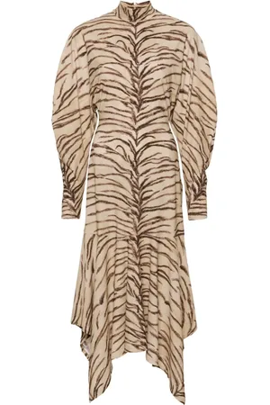 Stella McCartney Tiger-print long-sleeve maxi dress