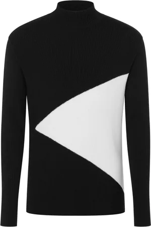 Moschino Geometric-intarsia virgin-wool jumper