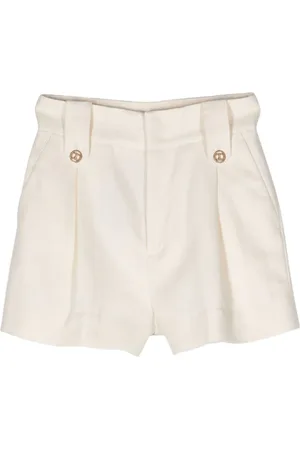 Twin-Set Pleat-detail twill shorts