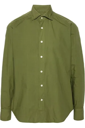 Tintoria Mattei Cutaway-collar cotton shirt
