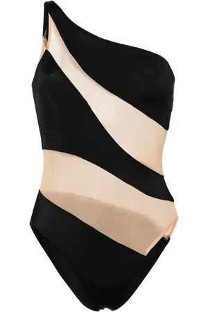 Norma Kamali Snake Mesh Mio one-shoulder swuimsuit