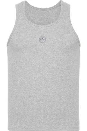 Marine Serre Crescent Moon-embroidered tank top