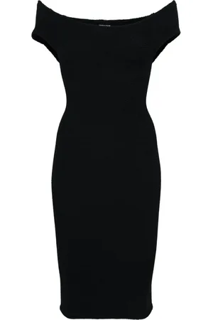 Hunza G Grace crinkled-finish dress