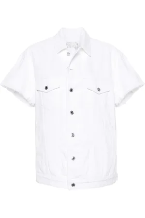 Michael Kors Frayed-brim denim jacket
