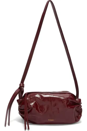 Jil Sander Logo-embossed leather crossbody bag