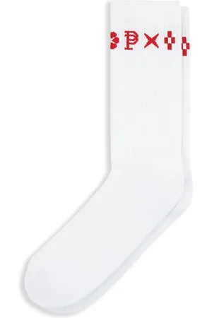 Purple Brand Intarsia-graphic cotton sports socks