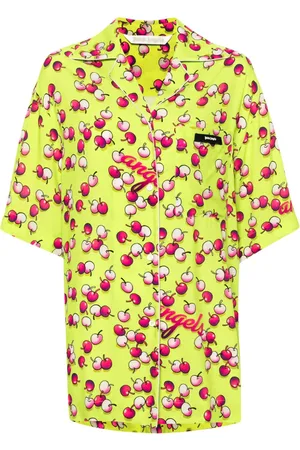 Palm Angels Cherries-patterned short-sleeved shirt