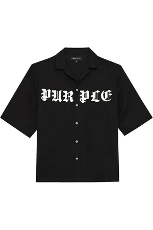Purple Brand Gothic Wordmark cotton shirt