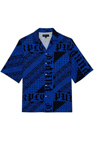 Purple Brand Flag Bandana button-up cotton shirt